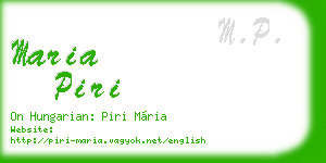maria piri business card